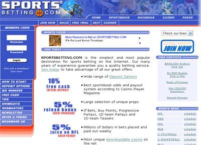 sportsbetting.com screenshot